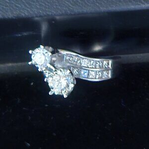 Unique Combined Custom Bridal 14K Diamond Ring